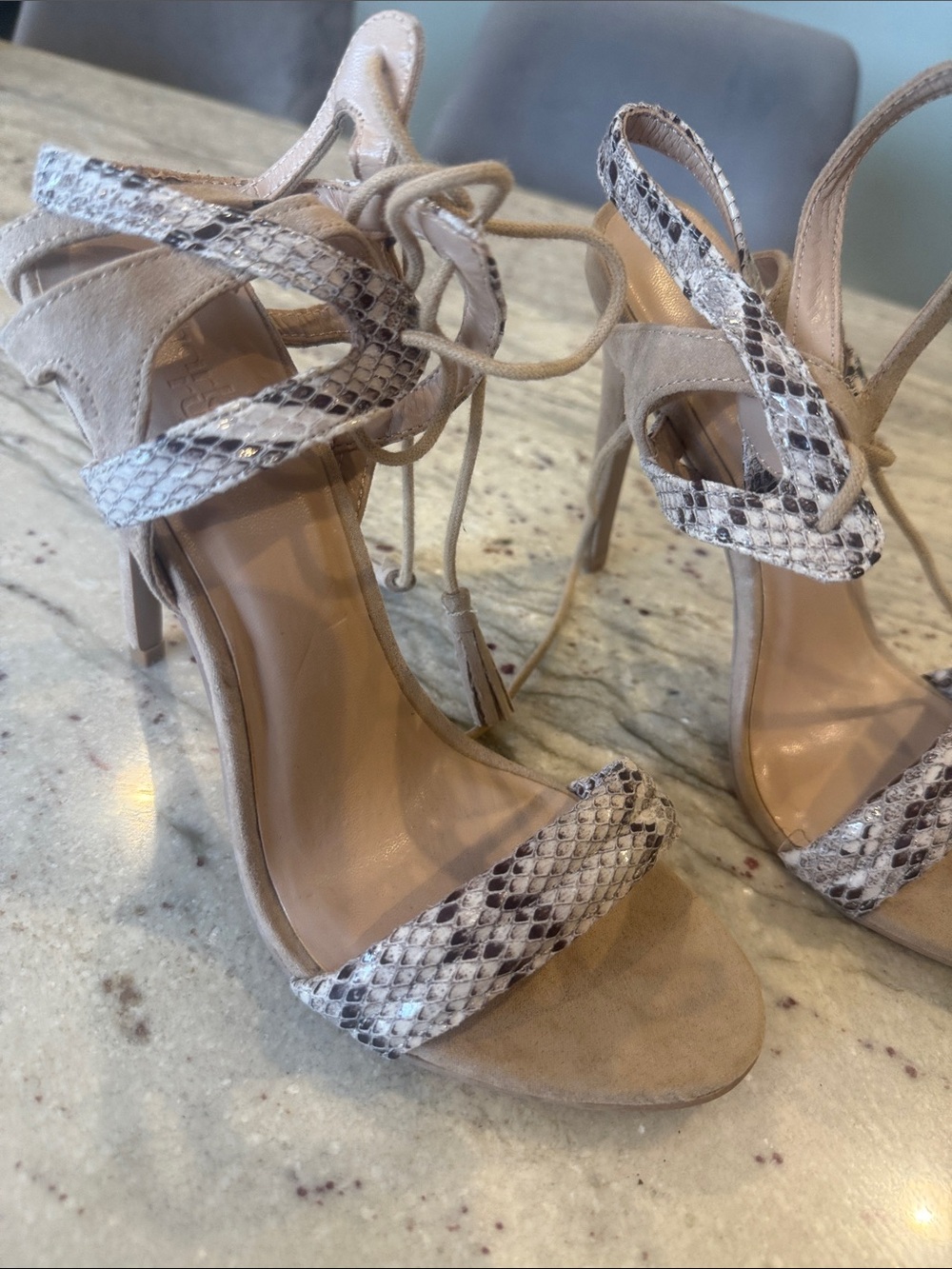 Charlotte Russe Women's Strappy Nude Sandals, NWOB, Size 8